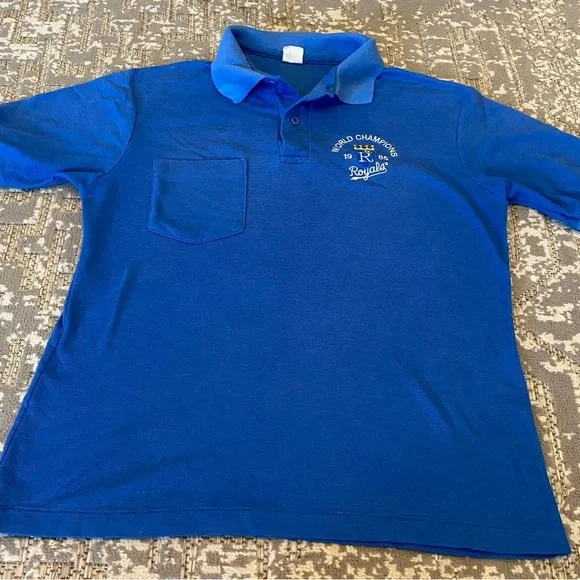 Bundle Kansas City Royals Youth Shirts Size Large Color Sky Royal Blue Flaw 1985 - Picture 7 of 12